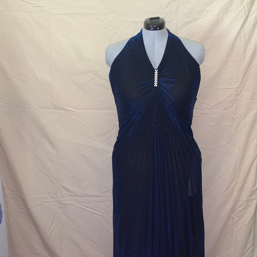 Kiki iridescent blue prom dress